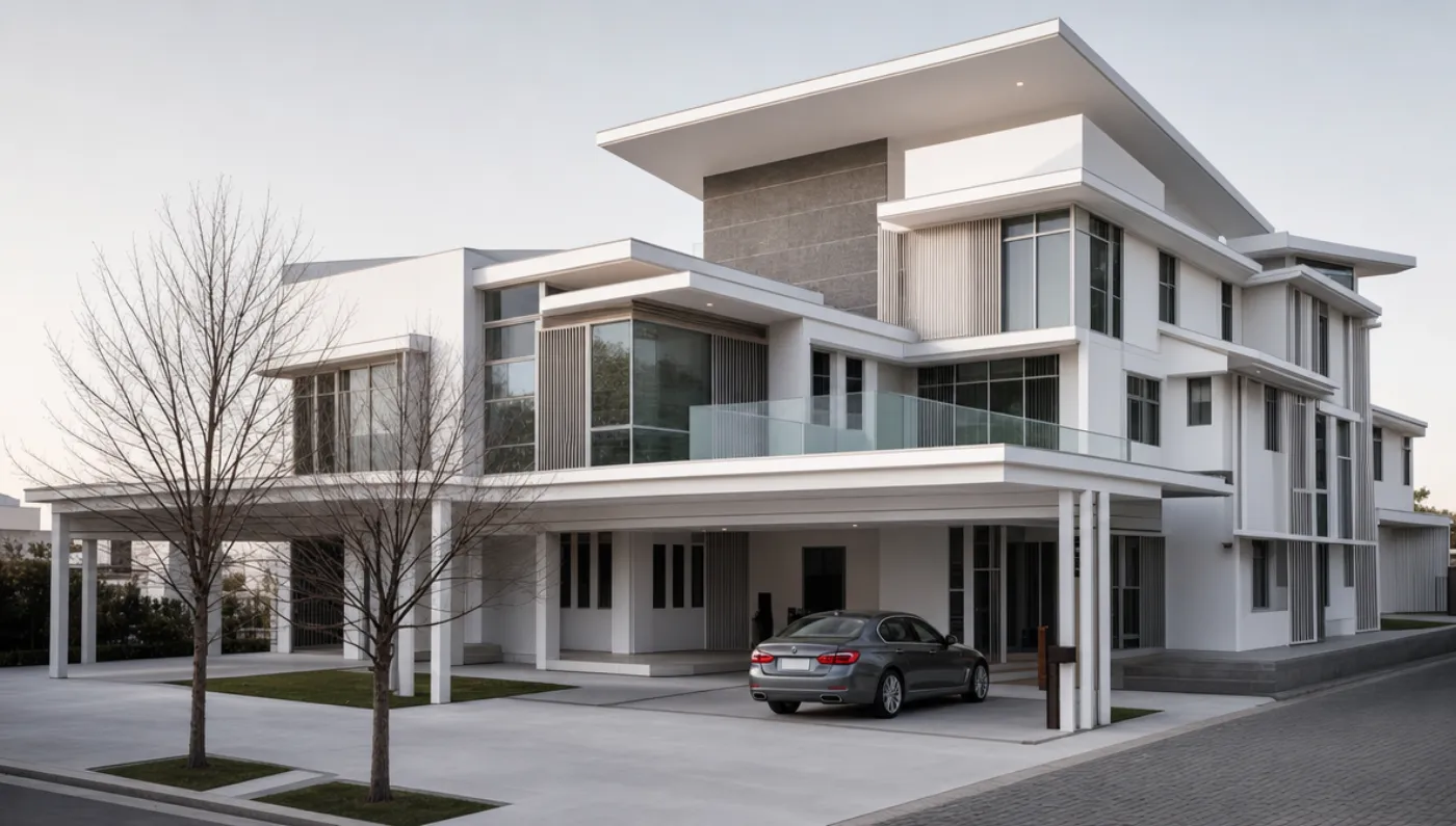 A modern residential bungalow, part of the practice's bungalow scheme in Perak.